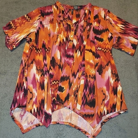 Bright colorful top 3X - Picture 1 of 6